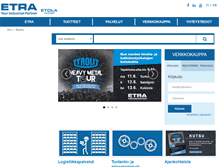 Tablet Screenshot of etra.fi